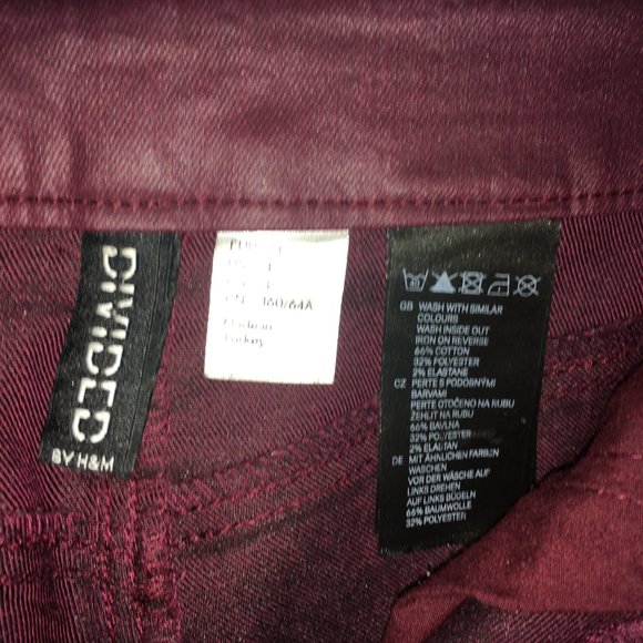 Divided H&M, Faux Leather Skinny Pants, Size 4 C3 - Picture 6 of 8